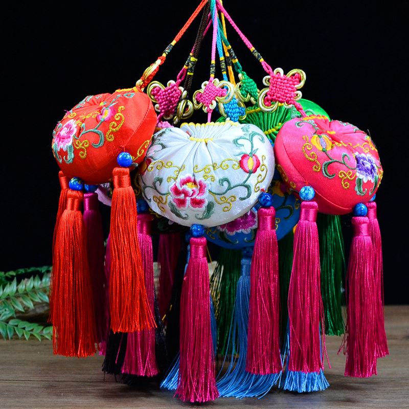 纯手工千岁香包荷包香囊布艺刺绣装饰挂件中国风小礼品传统特色