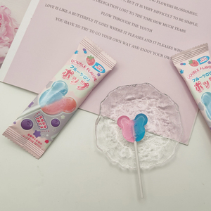 VIKOI双味棒棒糖草莓味蓝莓味卡通包装结婚糖果儿童喜糖分享零食