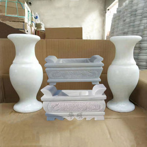 石雕香炉墓地祭祀汉白玉青石花瓶祠堂家用供奉祭拜现代石香炉烧香