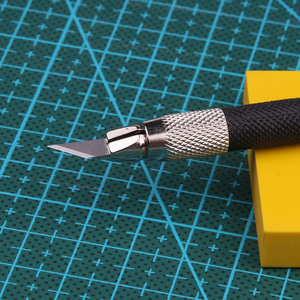 台湾进口小黑刻刀模型橡皮章雕刻笔刀 纸艺刀手机贴膜刀 DIY垫板