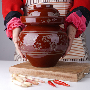 泡菜坛子陶瓷淹腌咸菜泡椒土陶家用厨房四川景德镇小号迷你1斤2斤