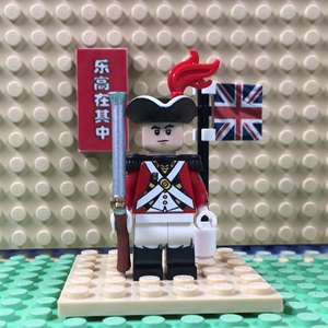 lego正品乐高人仔第三方定制 英帝国红衫军士兵 拼插积木桌游玩具