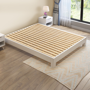 榻榻米床架无床头实木床日式民宿家具排骨架床架可定制实木床架子