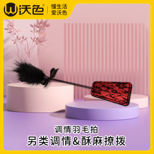 sm情趣羽毛拍调教工具夫妻调情玩具挑逗惩罚房事刑具黄色另类道具