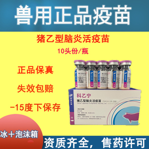兽药猪用乙脑活疫苗10瓶装包邮科前科乙宁母猪流产死胎国标兽药