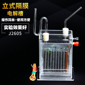 立式隔膜电解槽 J2605 电解饱和食盐水化学仪器制氢装置 教学仪器