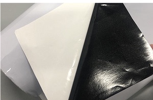 奥力热销室内黑胶白亮pvc水性黑底车身贴背胶户内写真材料车贴膜