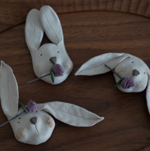 陶然商店|燥野手作 景德镇陶艺手捏摆件冰箱贴小众可爱兔子