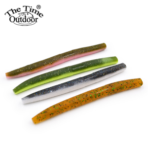 路亚高比重4寸10cm面条虫软饵senko加盐wacky钓组bass鲈鱼黑鲶鱼