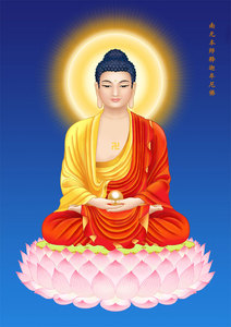 释迦牟尼佛像挂画供奉