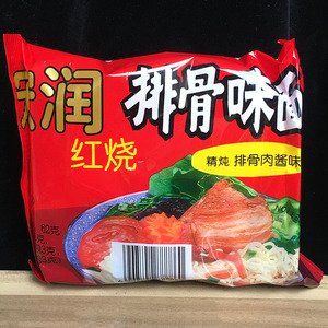 方便面40袋宏润排骨味红烧排骨面整箱装快熟面袋装速食网红泡面
