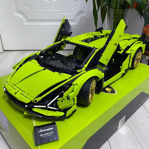 乐高兰博基尼拼装玩具男孩子遥控积木汽车跑车生日礼物布加迪赛车