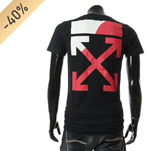 正品 off white 潮牌箭头 男士休闲修身短袖t恤omaa027s19185006