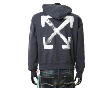 off white 男士潮牌箭头宽版时尚休闲连帽卫衣 ombb085f22fle005