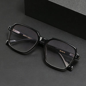 00蔡中会淘宝野球帝马师傅同款眼镜框男大脸胖子黑色粗框tr90防蓝光