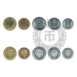 欧洲 车臣 5枚硬币 外国硬币