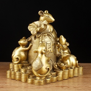 五鼠运财摆件
