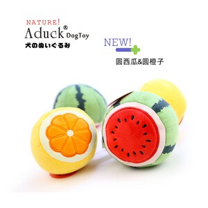 aduck出口玩具宠物小型犬茶杯狗玩具磨牙发声互动圆西瓜圆橙子