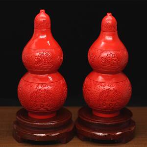 天然朱砂招财进宝摆件辰砂日进斗金聚宝盆空心葫芦家居镇宅风水品