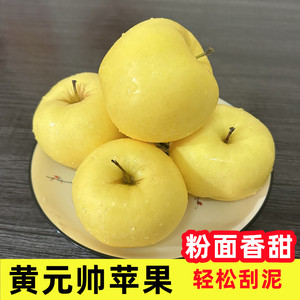 黄元帅苹果新鲜5斤水果当季烟台粉苹果黄苹果黄金帅黄蕉苹果整箱