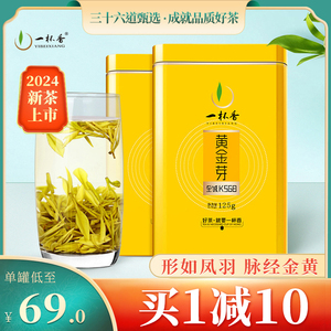 2024新茶上市一杯香黄金芽明前白茶茶叶安吉绿茶礼盒装春茶浓香型