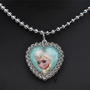 小公主爱心项链冰雪奇缘爱纱苏菲亚塑料珠链吊坠儿童女宝宝首饰品