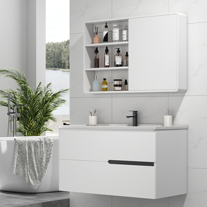 风水镜浴室柜组合隐藏式镜柜卫生间内藏定制洗手盆隐形镜子洗漱台