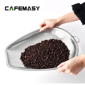 咖啡豆烘豆手网冷却盘散热豆筛网去皮轻薄不锈钢烘焙铲形咖啡器具