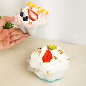 绵绵冰刨冰碗沙冰杯一次性菠萝椰子雪花冰碗冰淇淋一次性创意商用