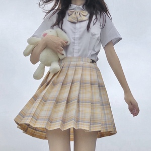 浮月jk格裙原创正版制服裙夏季百褶半身短裙子学院风校服套装全套