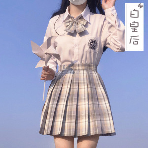 jk制服格裙原创正版夏季日系学院风校供百褶裙半身短裙裙子套装女