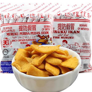 马来西亚进口POPO美味鱼肉豆饼750g宝宝香化小吃薯片儿童健康零食