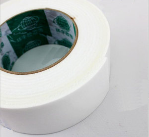 白色海绵双面胶特宽5CM强力泡沫胶广告泡棉双面胶带4米长厚度2MM