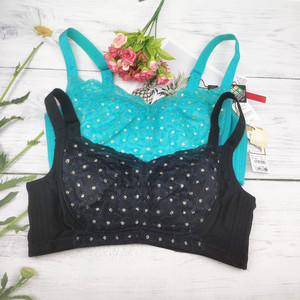 茵芙莎品牌内衣女性感蕾丝调整型无钢圈大胸显小防下垂薄款文胸