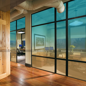 定制双向渐变膜彩色办公室文化背景玻璃贴膜彩色防爆膜雾化晶亮膜