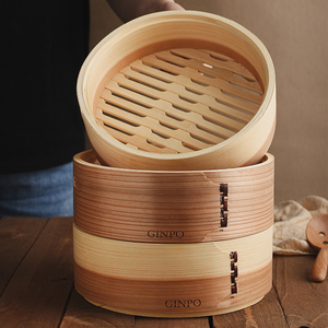 竹制圆形蒸格日本进口家用小号笼屉砂锅专用蒸饭篦子蒸架加深蒸笼