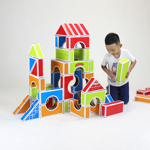 儿童大型仿真纸砖积木diy幼儿园大班建构区角搭建室内玩具纸盒