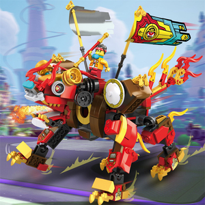 90tb4454284915淘宝乐高积木吉祥摆件锦鲤醒狮麒麟拼装儿童玩具男孩