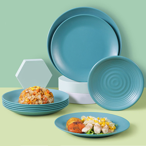 密胺餐具塑料盘圆盘炒饭盘子菜盘商用浅盘炒面平盘餐厅圆形碟餐盘