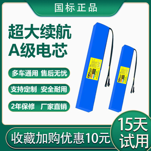 48v电动车锂电池36v10a定制60v长条内置横梁喜德盛松吉自行车电池