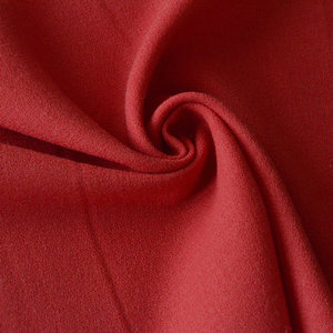 330克红色精纺女衣呢全毛羊毛面料  毛纺精纺乱纹风西装毛呢布料