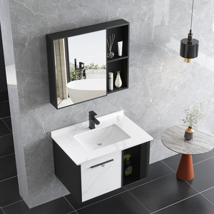 洗手盆柜组合小户型浴室洗手一体盆柜镜柜卫生间洗漱台阳台洗手池