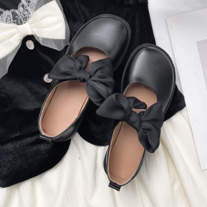 单鞋可爱平底蝴蝶结