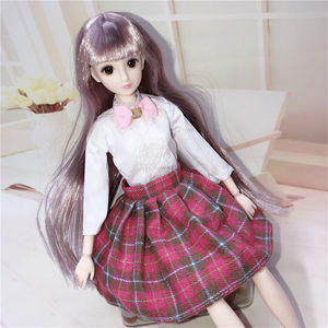 芭比娃娃30衣服女孩裙换装短裙玩具洋娃娃婚纱学生背带时装厘米