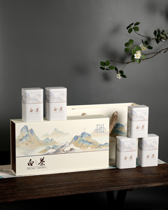 250克5罐半斤珍稀白茶礼品盒空包装盒5罐新款白茶空茶礼盒