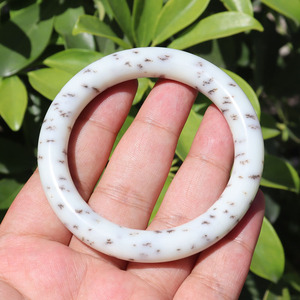 方言和田玉精品特色青海山料野牛沟桂花糕内径60mm正装精美手镯n3