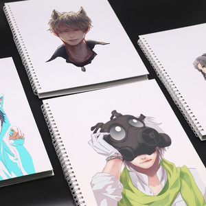 珠光侧翻硬壳动漫封面a4素描本a3速写本b5美术涂鸦本个性定制包邮