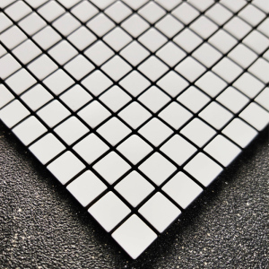 白色马赛克瓷砖墙贴自粘纯色背景墙内墙小颗粒小方块小块方形背胶