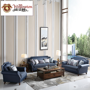 威灵顿现代美式沙发组合简美客厅家具沙发轻奢简约沙发X608-8