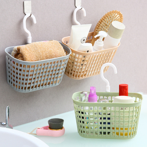 塑料沥水挂篮卫生间浴室壁挂收纳筐可挂式洗澡小篮子收纳篮